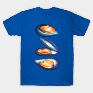 Mussels Seafood Pattern T-Shirt